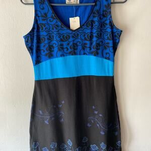 Namaste Organic Cotton Embroidered Handmade Dress NWT SZ S/M Summer‎ Midi Chic
